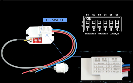 Sapete cos'è il DIP Switch nei sensori di movimento?